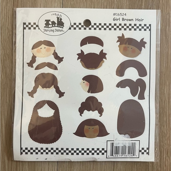 Stamping Station Girl Brown Hair - Picture 1 of 2